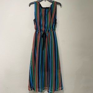 Eva Franco Rainbow Crochet Midi Dress